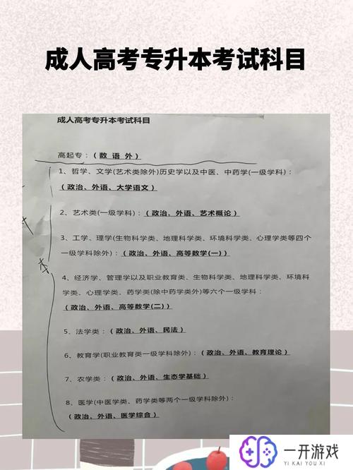 成考专升本考哪几科,成考专升本必考科目一览