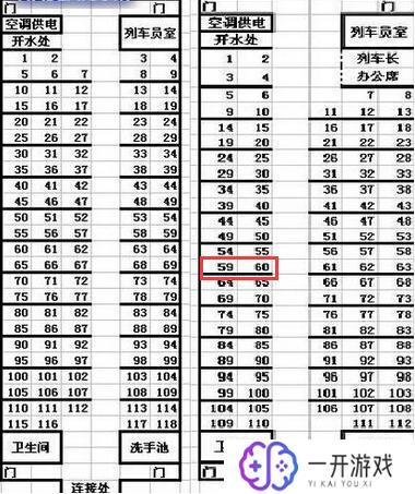 火车59号座位在什么位置,火车59号座位具体位置揭秘