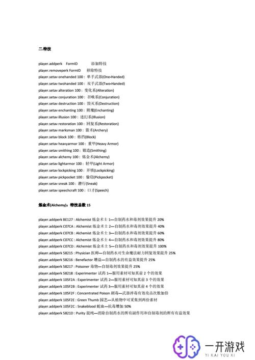 上古卷轴技能代码,上古卷轴技能代码全解析