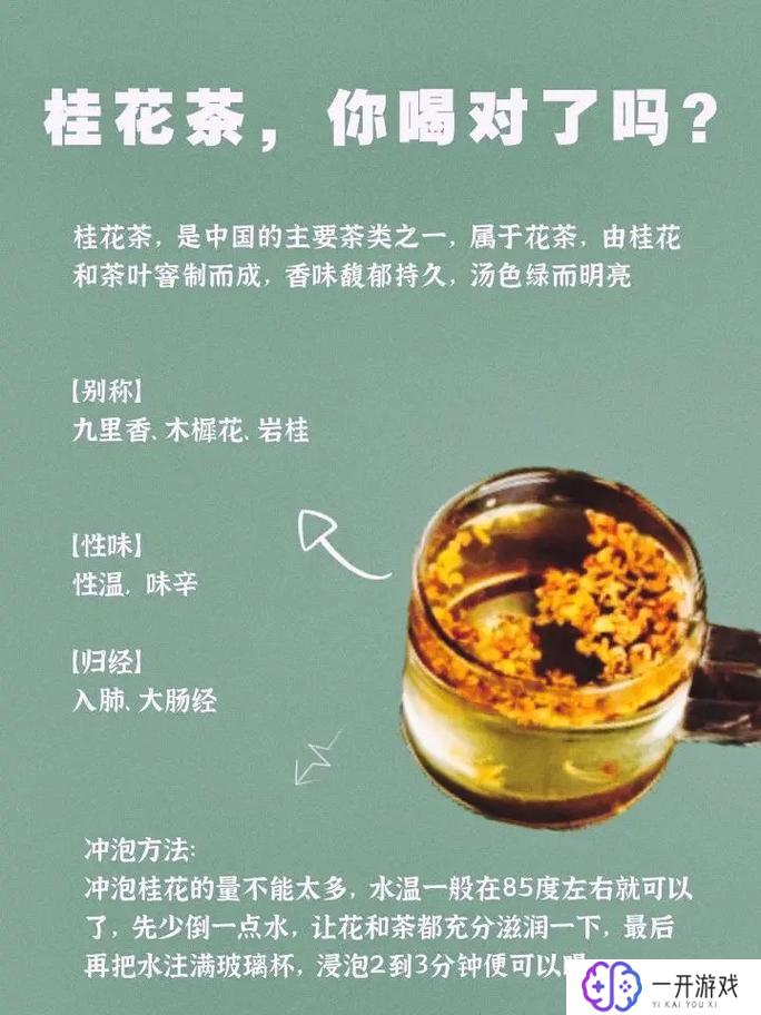 喝桂花茶的好处,桂花茶养生好处多