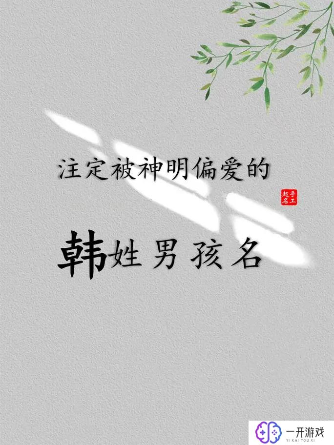 韩姓好听稀少的名字男孩,韩姓罕见男孩名字推荐精选