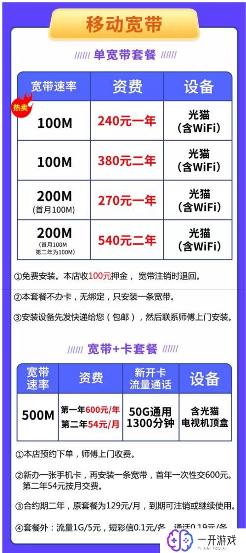 移动安装宽带费用,移动宽带安装费用攻略