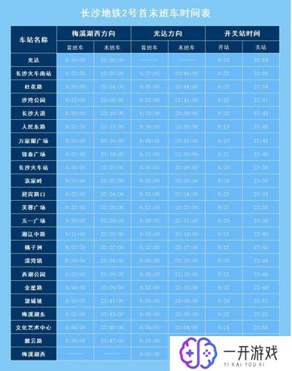 长沙3号地铁时间表及站点,长沙3号线地铁时刻表全解析